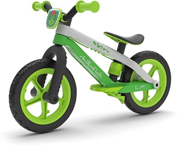 Chillafish Bmxie 2 leichtes Laufrad mit integrierter Fußstütze und Fußbremse, für Kinder 2 bis 5 Jahre, 12″ Zoll pannenfreie Gummihautreifen,…