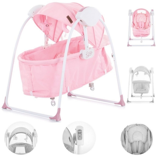 Chipolino Babywippe »Babywiege Gia«, elektrisch Matratze, Musik, Kissen, Musik, Fernbedienung