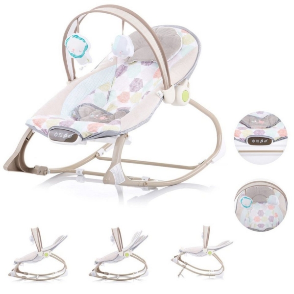 Chipolino Babywippe »Babywippe Dolce«, Musikfunktion Vibration, Naturgeräusche, Spielbogen
