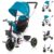 Chipolino Dreirad »3in1 Dreirad Tricycle Jetro«, Sitz drehbar Schiebegriff Sicherheitsgurt