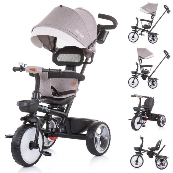 Chipolino Dreirad »Tricycle Dreirad Vega«, 2 Körbe, Getränkehalter, bewegliche Fußstütze Sonnendach