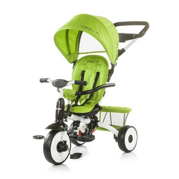 Chipolino Dreirad »Tricycle Urban«, Dreirad 3 in 1 mit höhenverstellbarer Schubstange, Dach