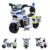 Chipolino Elektro-Kindermotorrad »Kinder Elektromotorrad Police«, Belastbarkeit 25 kg, 3 Räder Scheinwerfer Musikfunktion