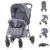Chipolino Kinder-Buggy »Kinderwagen Buggy Mixie, 22 kg«, bis 22 kg, klappbar, schwenkbare Vorderräder