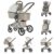 Chipolino Kombi-Kinderwagen »Kinderwagen Fusion 2 in 1«, Kollektion 2018, Sportaufsatz und Babywanne