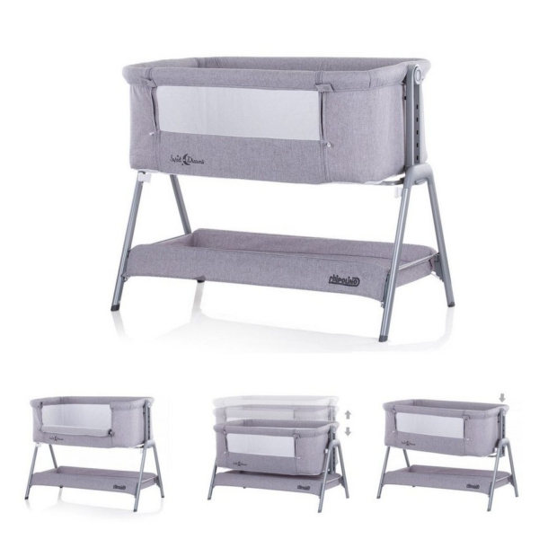 Chipolino Komplettbett »Babybett Sweet Dreams«, Beistellbett, verstellbar, eine Seite zum Öffnen