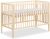 Clamaro ‚Nap‘ 120 x 60 Babybett Gitterbett aus Kiefernholz inkl. Lattenrost (3-Fach höhenverstellbar) mit 3 Schlupfsprossen – Kinderbett Maße: 125…