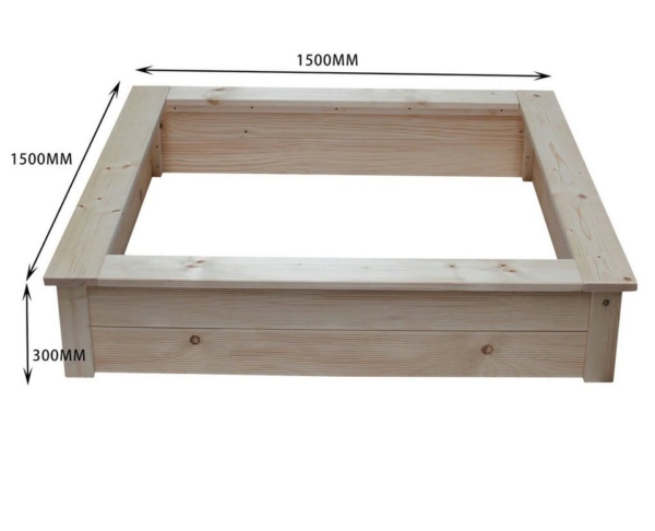 Clamaro Sandkasten, (Sandkasten Sandkiste Sandbox Beach aus Massivholz in den Breiten 150, 170, 190 cm Clamaro)