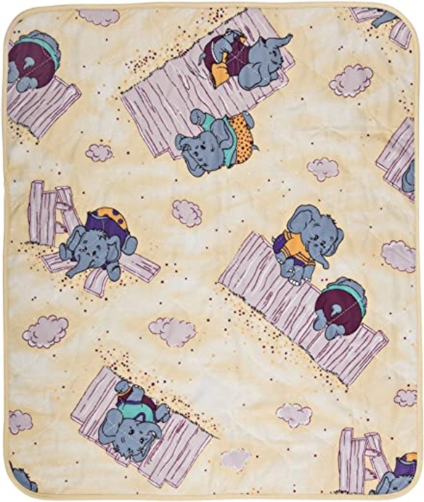 Clinotest Inkontinenzunterlage für Baby’s und Kinder, Bettschutz/Nässeschutz/Matratzenschoner, mit einem süßen Elefantenmotiv, in der Größe 50 x 60 cm
