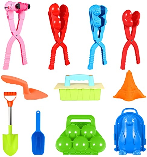 CLISPEED 10pcs Winter Schneeball Maker,Schneeball Clips Schneeformen in verschiedenen Formen für Kinder Schneeballschlachten Spaß Kinder Erwachsene…