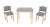 Coemo Kindersitzgruppe, (Set, 3-tlg), Kindersitzgruppe 1 Tisch 2 Stühle
