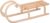 COLINT Hörnerschlitten 100 cm Holzschlitten Schlitten Holz Rodel Hörner HCL 40100