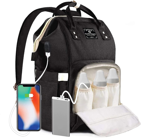 ComfyDegree Baby Wickelrucksack Wickeltasche, Multifunktionale Wasserdichte Babytasche für Mama und Papa, Oxford Windelrucksack mit…