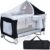 COSTWAY 4 in 1 klappbares Reisebett & Babywiege & Wickeltisch & Laufstall mit Schaukelfunktion, inkl. Spieluhr, Spielbogen, Wickelauflage,…