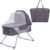 COSTWAY Baby-Reisebett »Stubenwagen Babybett«, inkl. Moskitonetz&Matratze&Tasche Grau