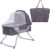 COSTWAY Babywiege Stubenwagen Reisebett Kinderbett klappbar Babybett Beistellbett Schaukelwiege mit Schaukelfunktion inkl. Moskitonetz, Matratze…