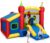 COSTWAY Hüpfburg aufblasbar, Springburg, Hüpfschloss mit Rutsche, Spielburg für Kinder 380 x 305 x 215cm, Bunt