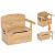 COSTWAY Kinderschreibtisch »3 in 1 Kinder-Aktivitätstisch Set, Sitzgarnitur«, mit Schreibtisch Sitzbank Aufbewahrungsbox, 60x34x57cm