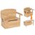 COSTWAY Kinderschreibtisch »3 in 1 Kinder-Aktivitätstisch Set, Sitzgarnitur«, mit Schreibtisch Sitzbank Aufbewahrungsbox, 60x34x57cm