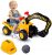 COSTWAY Sitzbagger mit eingebautem Ablagefach, Kinderbagger mit Horn, Bagger Spielzeug, Sandbagger, Rutscher Bagger, Schaufelbagger, Aufsitzbagger…