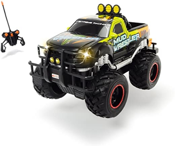 Dickie Toys RC Ford F150 Mud Wrestler, ferngesteuertes Auto für drinnen und draußen, 10 km/h, XL Monster Truck, mit Fernbedienung, für Kinder ab 6…