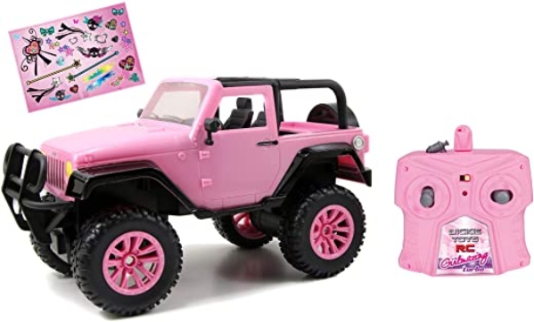 Dickie Toys RC Jeep Wrangler, RC SUV Girlmazing, Ferngesteuertes Auto, RC Auto, Spielzeugauto mit 2-Kanal-Funkfernsteuerung, 2,4 GHz, Turbo, inkl….