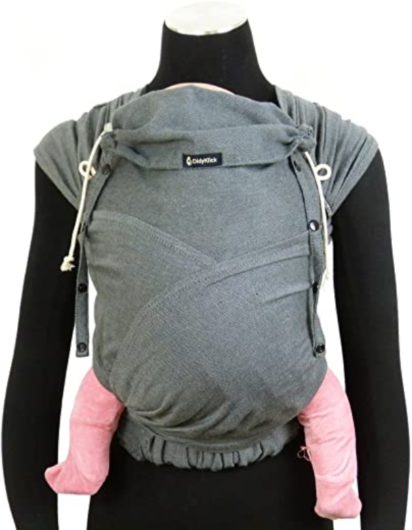 Didymos DidyKlick Babytrage, Doubleface Anthrazit, Schwarz