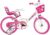 Dino Bikes 164R-UN Kinderfahrrad Fahrrad, Weiß/Pink, 16 Zoll