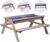 dobar 94361FSCe Kinder Picknicktisch inklusive Matschkiste, Spiel-Tisch, FSC-Holz, 107 x 94 x 50,5 cm