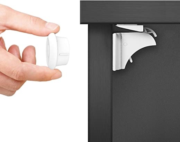 Dokon Baby Sicherheit Magnetisches Schrankschloss, die unsichtbare Kindersicherung für Schrank und Schubladen, ohne Bohren und Schrauben (10…