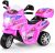 DREAMADE 6V Elektro Kindermotorrad, Kinderelektroauto, Kinderfahrzeug mit Musik & Hupe & Scheinwerfer, Elektromotorrad für Kinder von 3-7 Jahre (Pink)