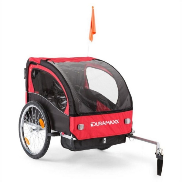 Duramaxx Fahrradkinderanhänger »Trailer Swift Kinderfahrradanhänger Babytrailer 2-Sitzer max. 20 kg«