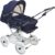Eichhorn 417RFS-K041-EVA-FTC Kombikinderwagen mit Lederriemengestell mit Schiebehöhenverstellung mit Fester Tragetasche LuxVariante, EVA-Rad,…