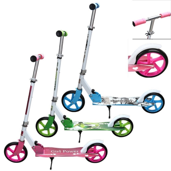 Einfeben Scooter »Kinderroller klappbar Höhenverstellbar Big wheels Mädchen und Junge Freizeit City Roller, Kinderscooter 205mm«