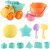 ele ELEOPTION Sandspielzeug,Strandspielzeuge,Happy Sand Spielset für Kinder Kleinkinder Jungen Mädchen Wasserspielzeug zufällig Farbe Versandt (13…