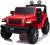 Elektroauto für Kinder JEEP Wrangler, Rot, Doppelledersitz, Radio mit Bluetooth- und USB-Eingang, Allradantrieb, 12V10Ah-Batterie, EVA-Räder,…