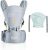 ERWEY Babytrage Ergonomische mit Breiter Hüftsitz, Reine Baumwolle, Multiposition, mit Abnehmbarer Kapuze, Einstellbar für Neugeborene und…