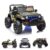 ES-Toys Elektro-Kinderauto »Kinder Elektroauto Offroad«, Belastbarkeit 40 kg, EVA-Reifen, Ledersitz, MP3, Batterieanzeige