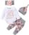 ESHOO Baby Letter Print Strampler + Lange Hosen + Hut + Stirnband Outfits Set…