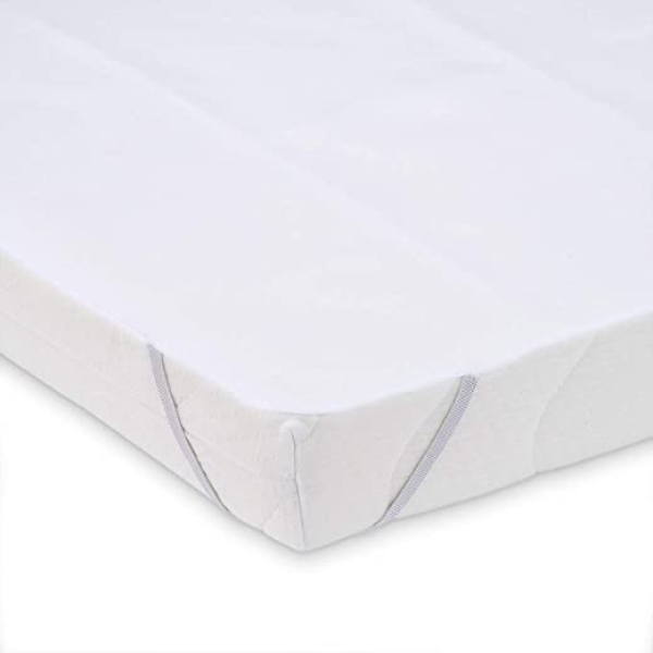 FabiMax 2658 Wasserdichte, kochfeste Molton-Matratzenauflage für Beistellbett und Wiege, 55 x 90 cm