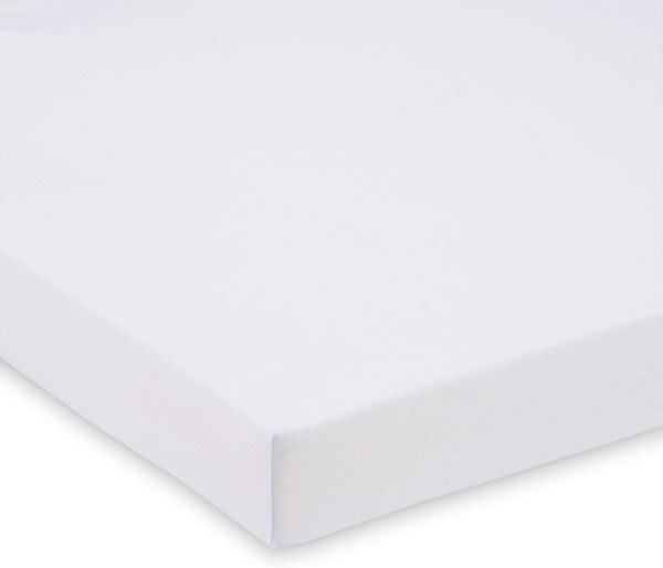 FabiMax 2677 Jersey Spannbettlaken für Beistellbett und Wiege, 90 x 55 cm, weiß