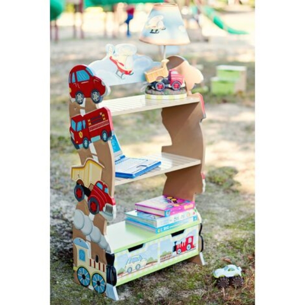 Fantasy Fields Kinderbücherregal Transportation Holz-Bücherregal W-10040A