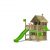 FATMOOSE Spielturm »Klettergerüst CountryCow mit apfelgrüner Rutsche, Spielhaus mit Sandkasten, Leiter & Spiel-Zubehör«