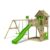 FATMOOSE Spielturm »Klettergerüst HappyHome mit Schaukel & apfelgrüner Rutsche, Spielhaus mit Sandkasten, Leiter & Spiel-Zubehör«