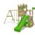 FATMOOSE Spielturm »Ritterburg BoldBaron mit Schaukel & apfelgrüner Rutsche, Spielhaus mit Sandkasten, Leiter & Spiel-Zubehör«