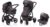 Fillikid Kombi-Kinderwagen »Panther, dunkelgrau«, mit Babyschale; Kinderwagen