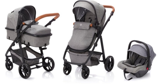 Fillikid Kombi-Kinderwagen »Panther, hellgrau«, mit Babyschale; Kinderwagen