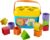 Fisher-Price FFC84 – Babys Erste Bausteine Baby Spielzeug Formensortierspiel mit Spielwürfeln und Eimer zum Verstauen ab 6 Monaten