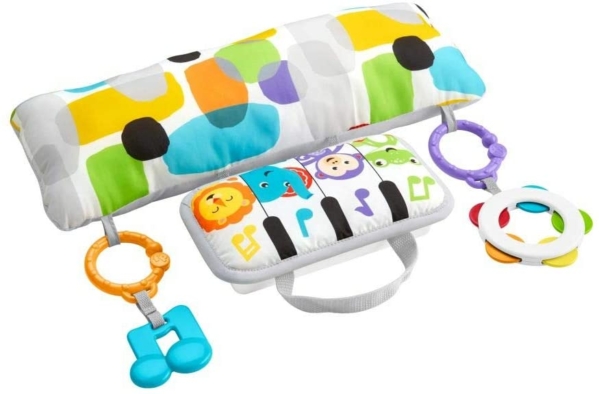 Fisher-Price GJD27 – Musik Spielkissen, Musikspielzeug zum Spielen in der Bauchlage, Babyausstattung ab der Geburt