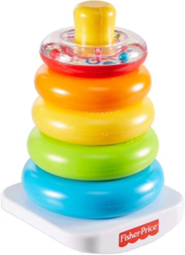 Fisher-Price GKD51 – Farbring Pyramide, klassisches Stapelspielzeug mit Ringen für Babys und Kleinkinder ab 6 Monaten